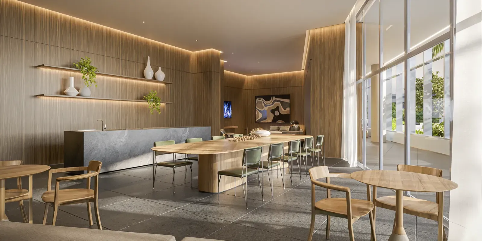Concepção artística do Espaço Gourmet - Térreo